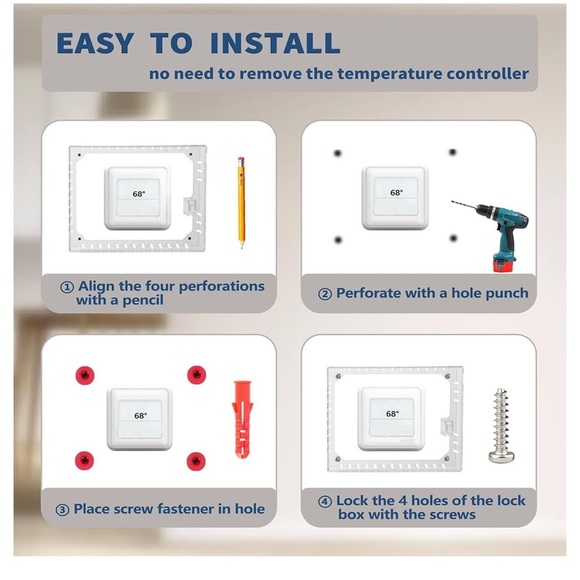 🆕 2 PCS Thermostat Lock Box with Combination Lock - Picture 6 of 14